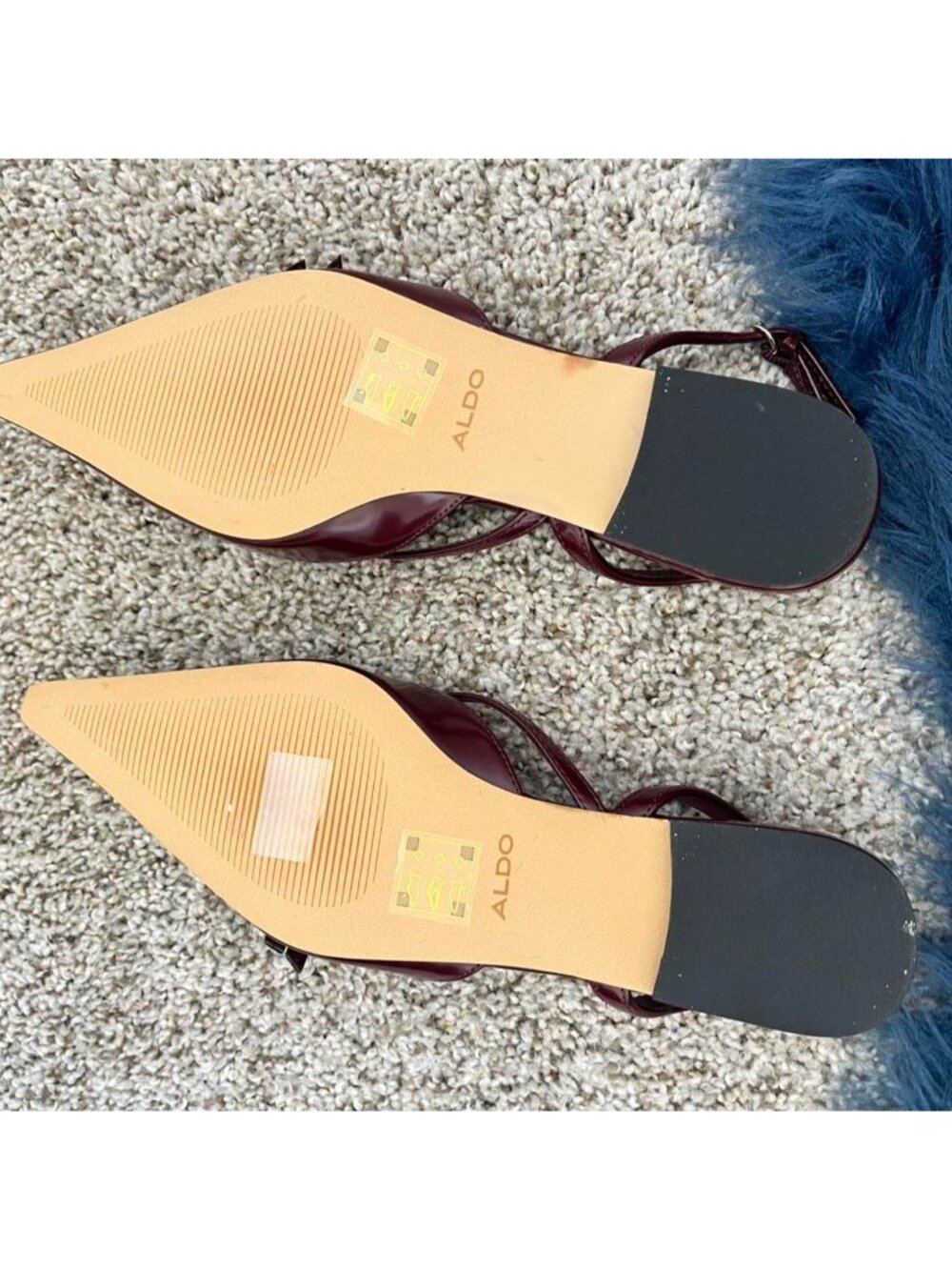 Aldo maroon pointed toe size 9. Never used. #aldo #sandals #sexy... - Picture 2 of 4